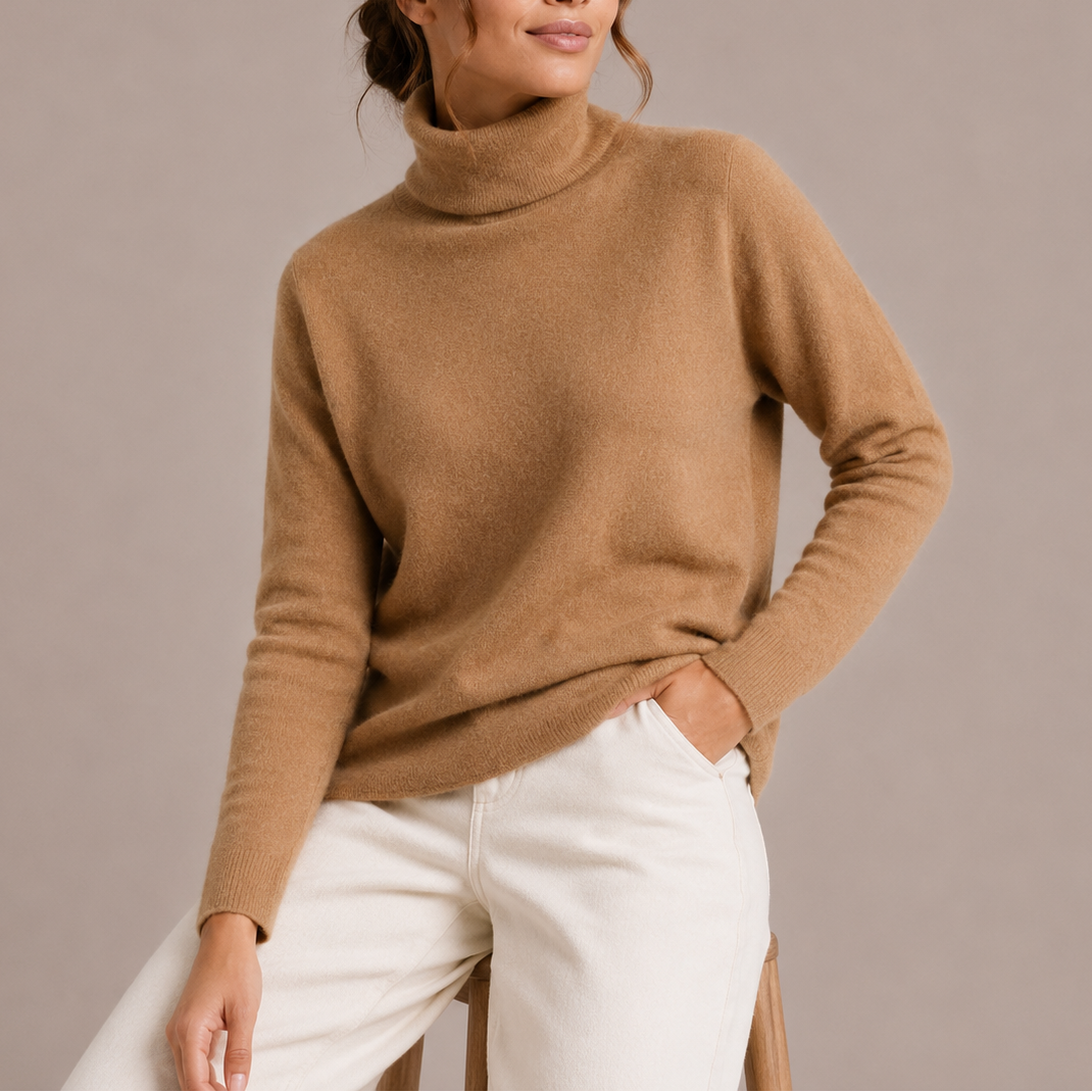 Women’s Classic Turtleneck Sweater – Soft Knit Sweater
