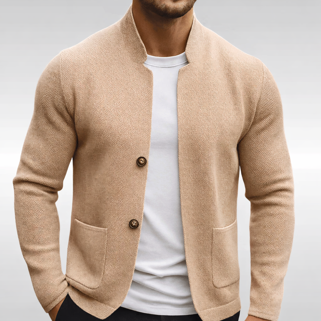 Men's Textured Knit Jacket