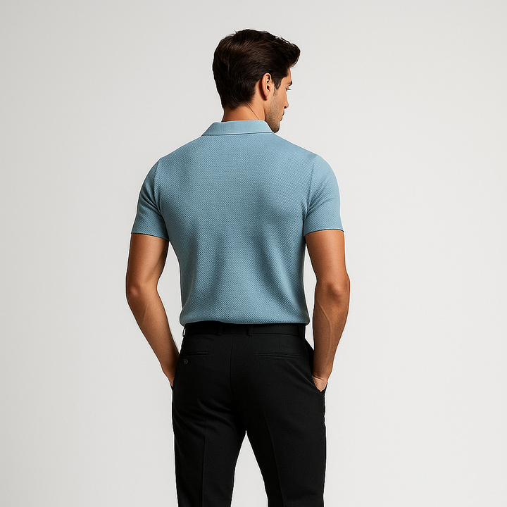 Men's Open-Collar Polo Shirt