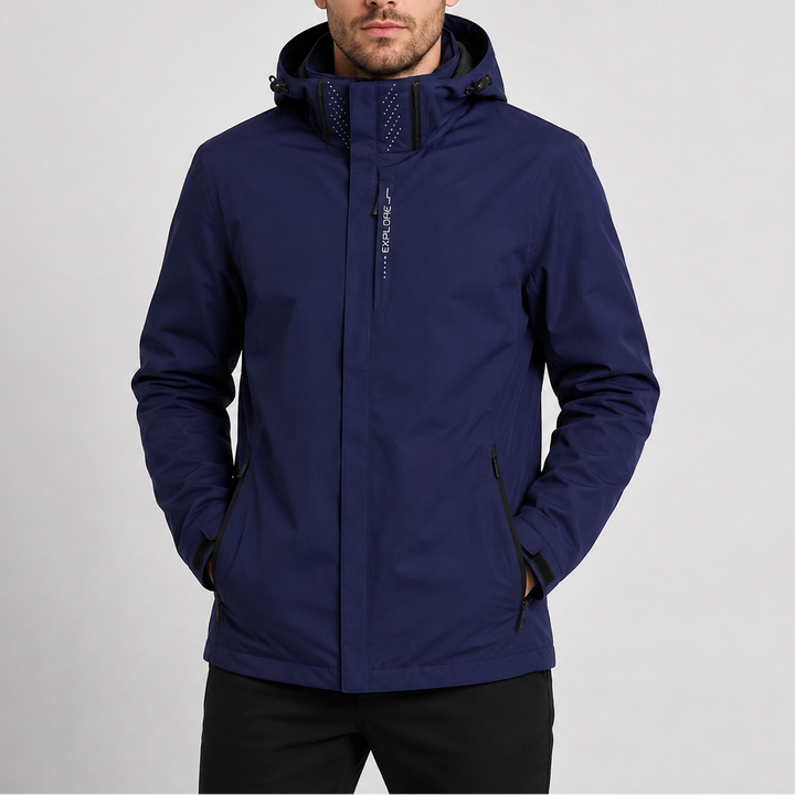 Men's Waterproof Rain Jacket | Lightweight Hooded Outdoor Coat