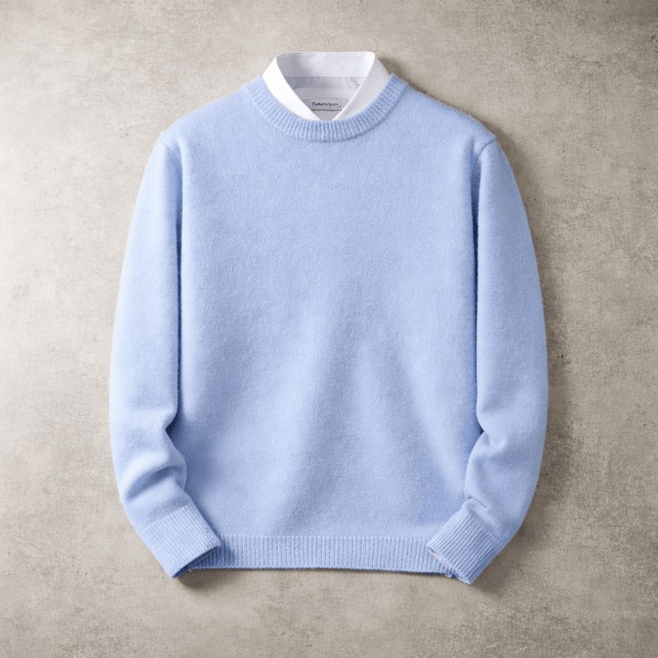 Men's Wool Blend Crew Neck Sweater