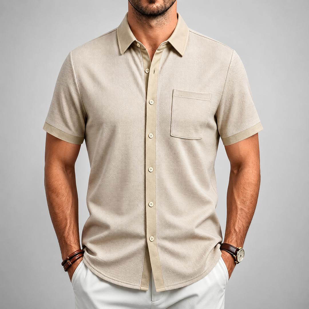 Men's Textured Button Shirt