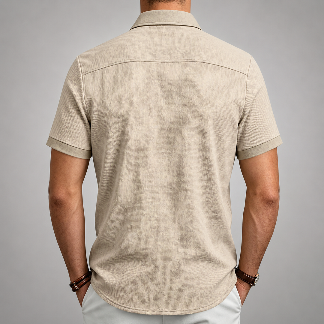 Men's Textured Button Shirt