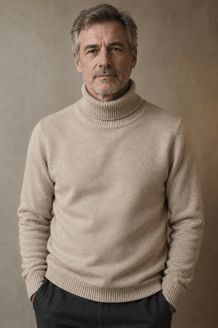 Men's Ribbed Turtleneck Sweater