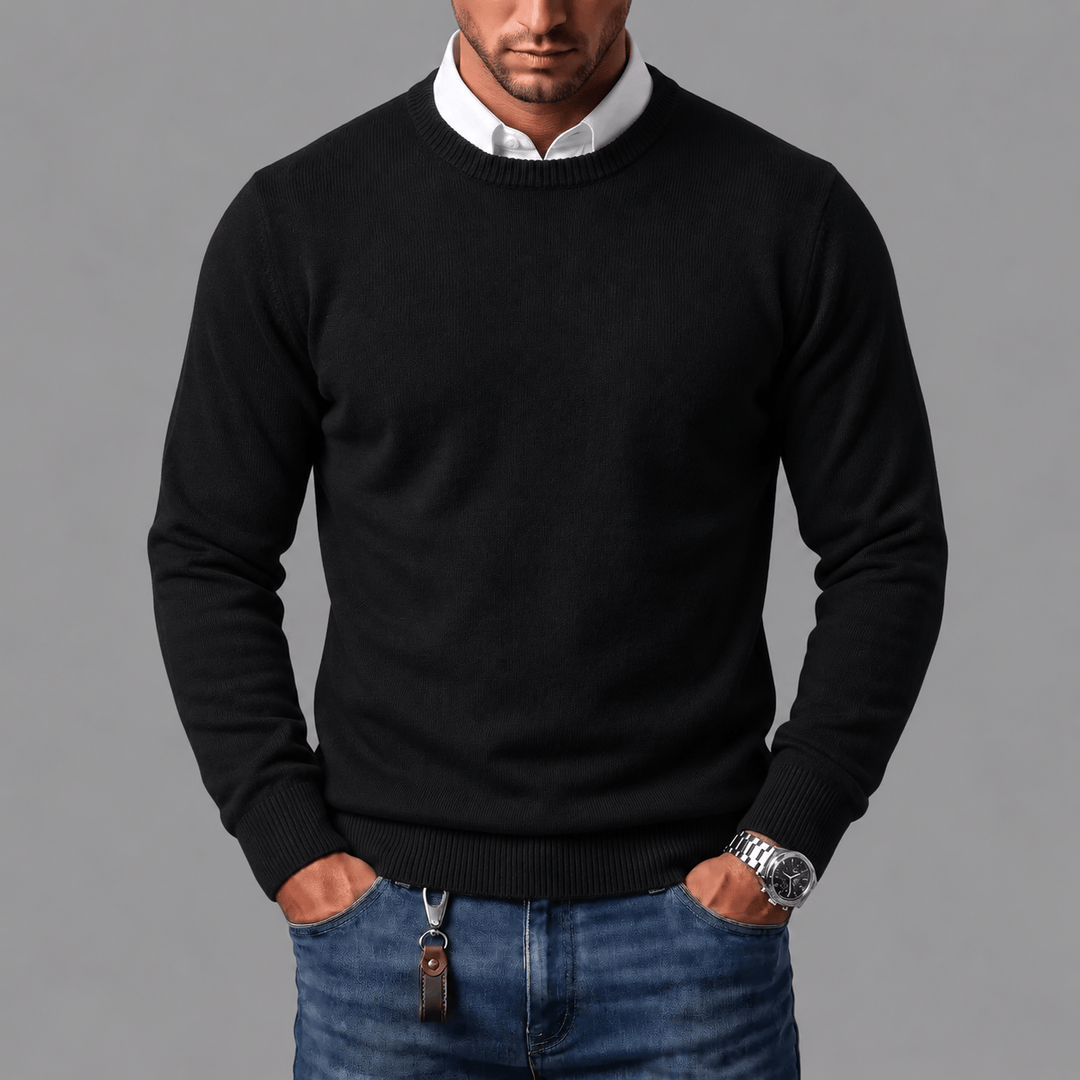 Men's Ribbed Crew Neck Sweater