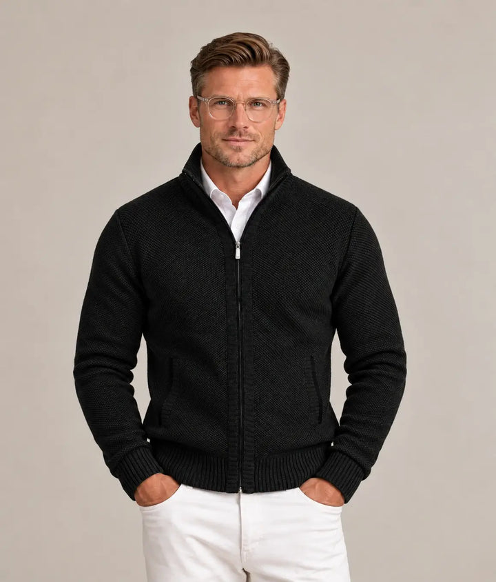 Men's Knit Zip Collar Sweater