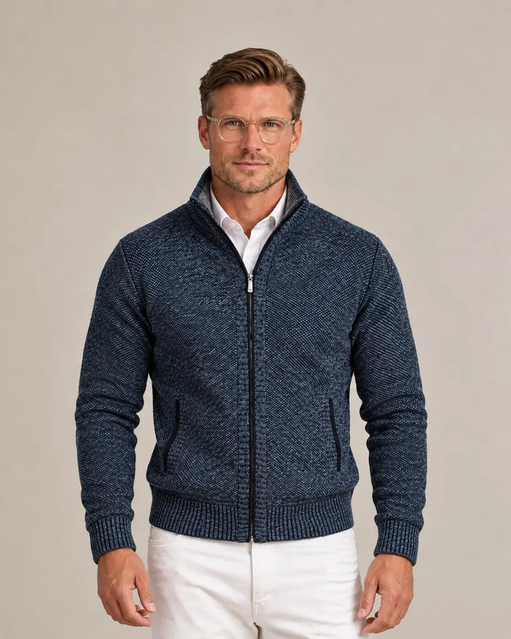 Men's Knit Zip Collar Sweater