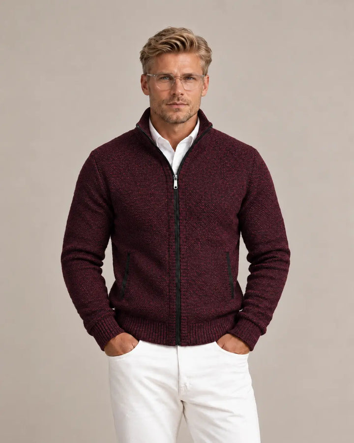 Men's Knit Zip Collar Sweater