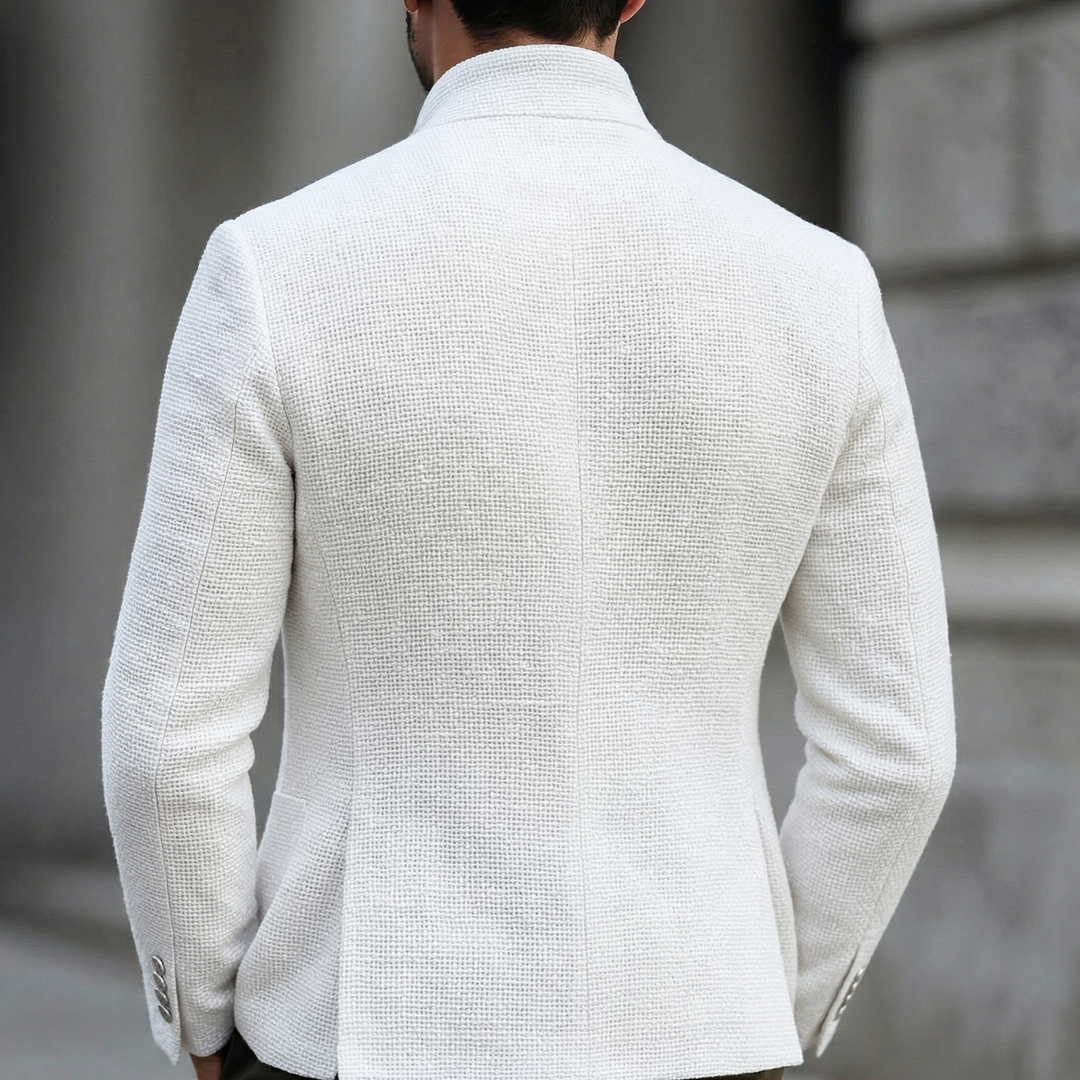 Men's Textured Stand Collar Jacket