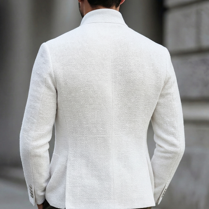 Men's Textured Stand Collar Jacket