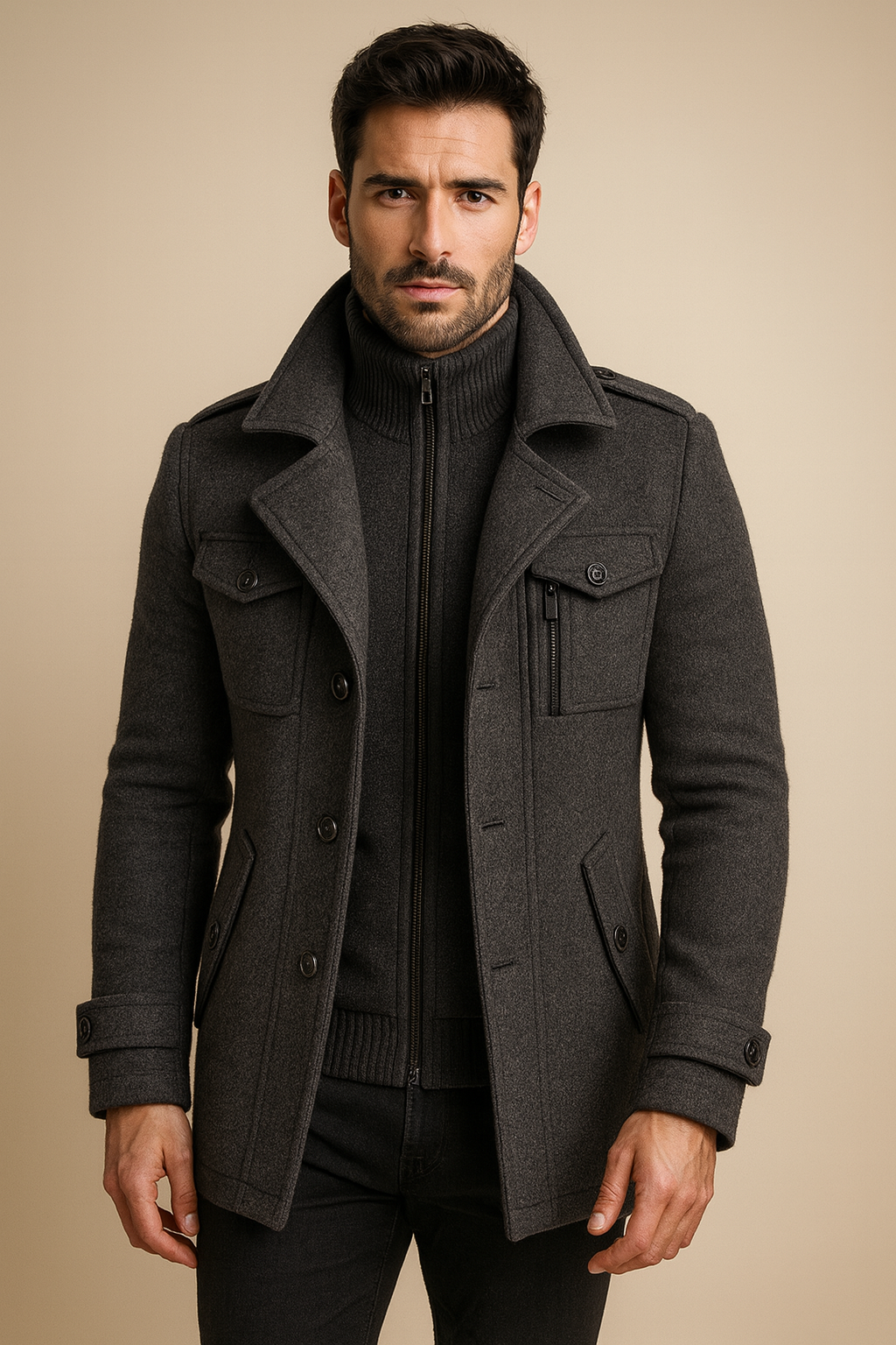 Men's Long Winter Coat