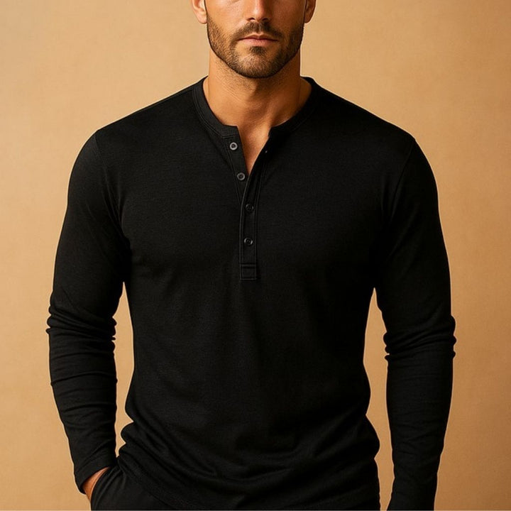 Men's Henley Long Sleeve Shirt
