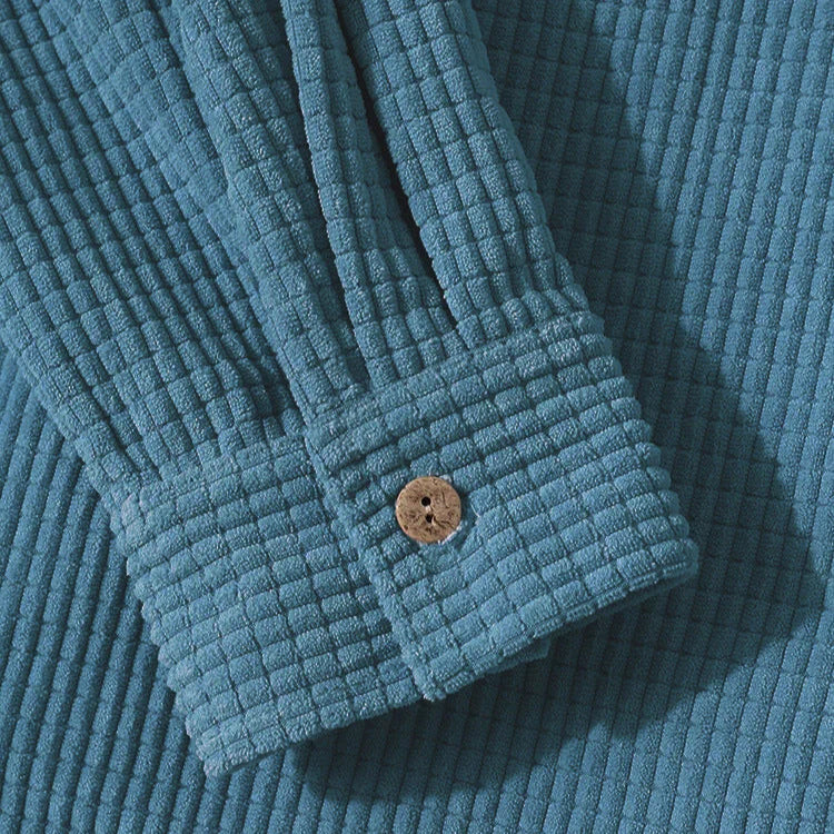 Corduroy Shirt with Hood