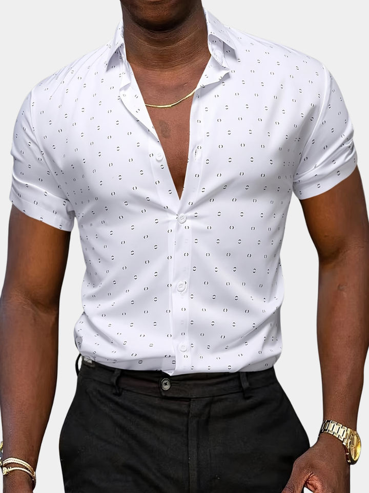 Men's Printed Button Shirt