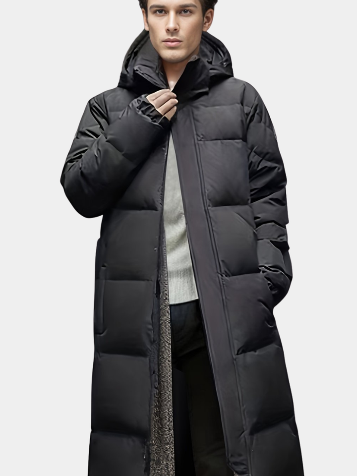 Men's Long Hooded PUffer Coat