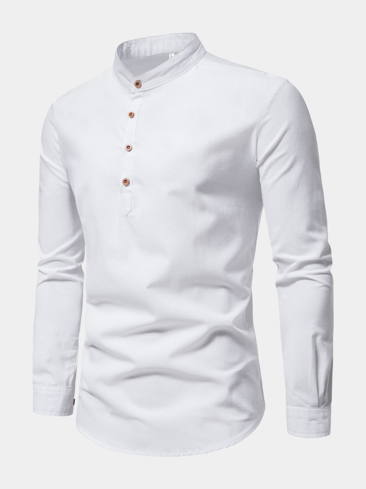 Men's Cotton Half Placket Shirt
