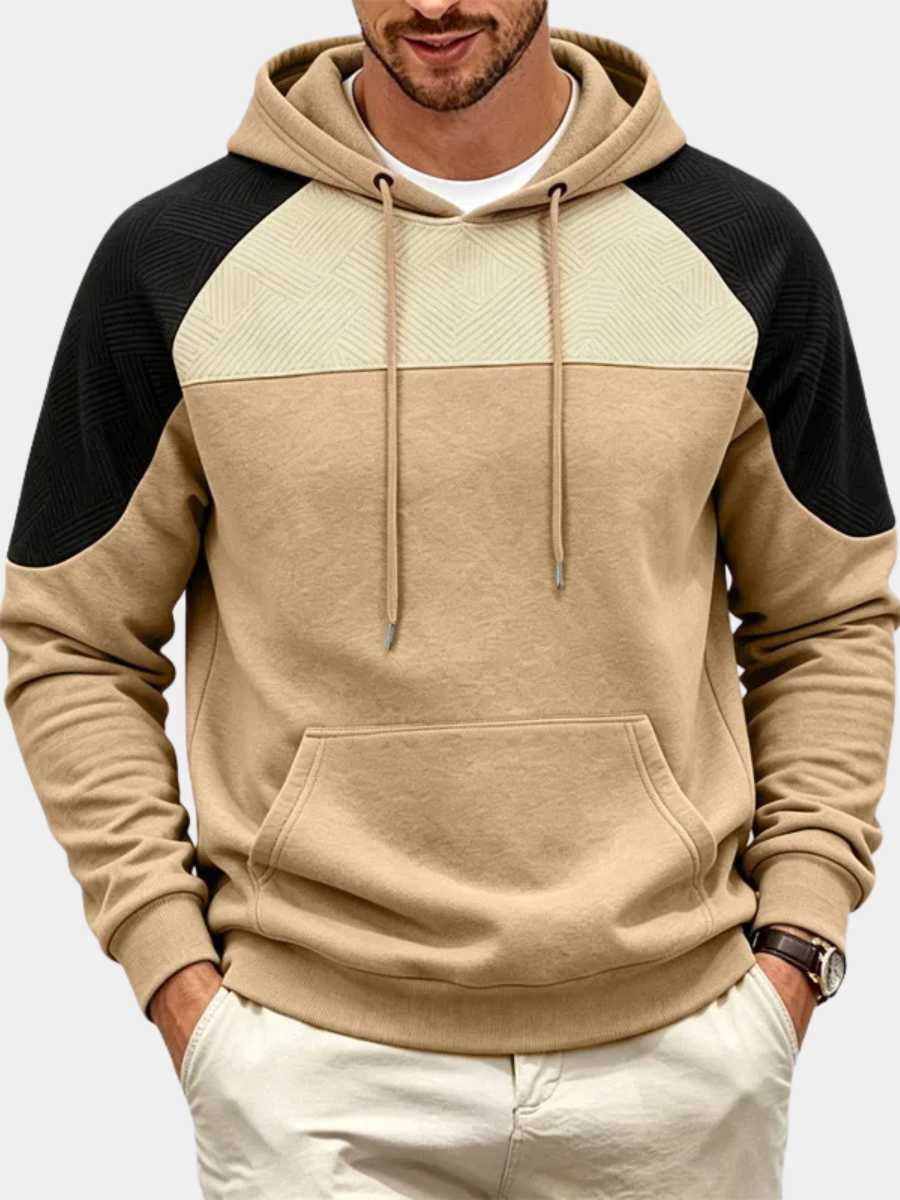 Men's Patchwork Polyester Sweater