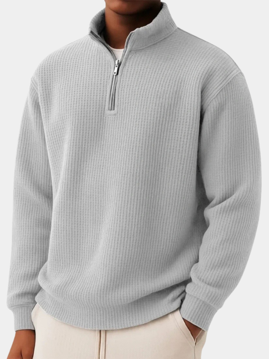 Men's Quarter Zip Knit Sweater