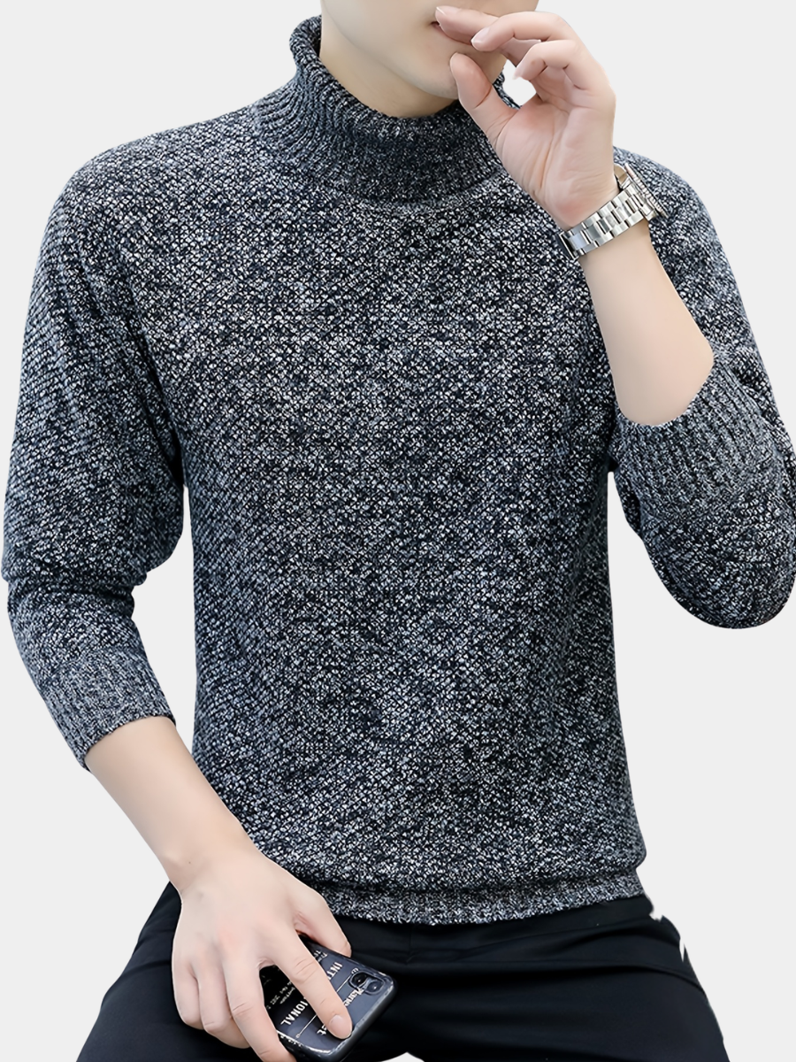 Men's Rib Knit Lapel Sweater