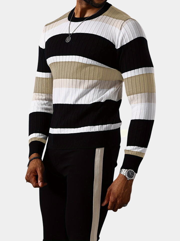 Men's Colorblock Rib-Knit Sweater