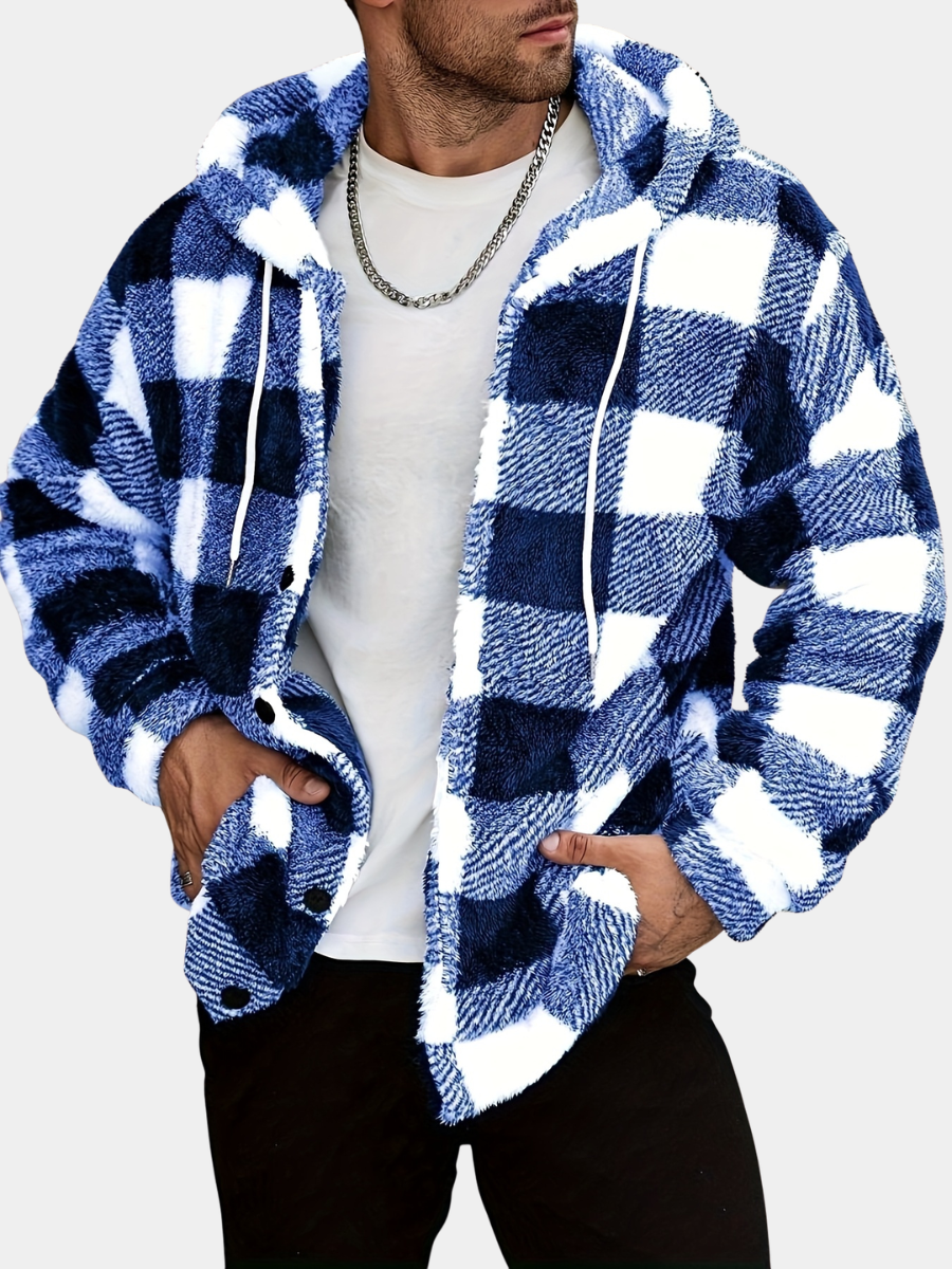 Men's Colourblock Hooded Jacket
