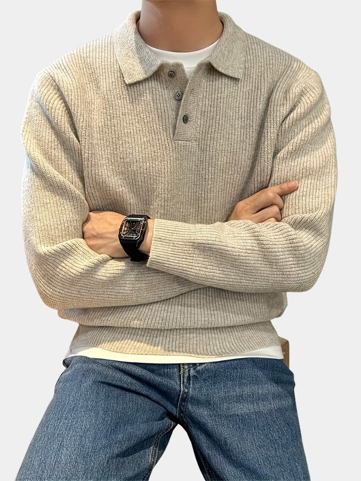 Men's Ribbed Polo Shirt