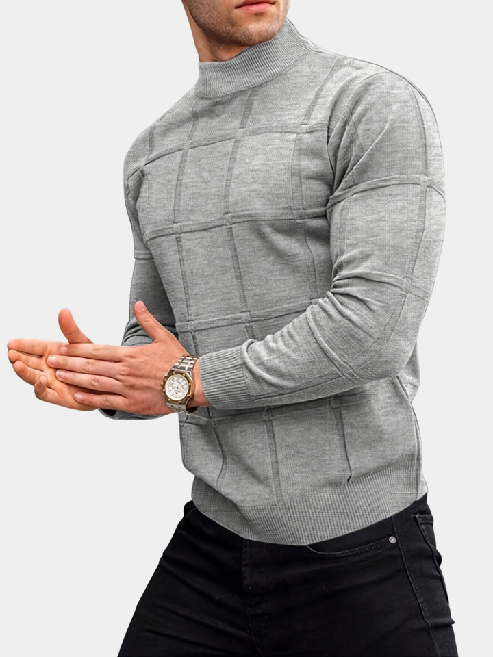 Men's Stand Collar Knit Sweater