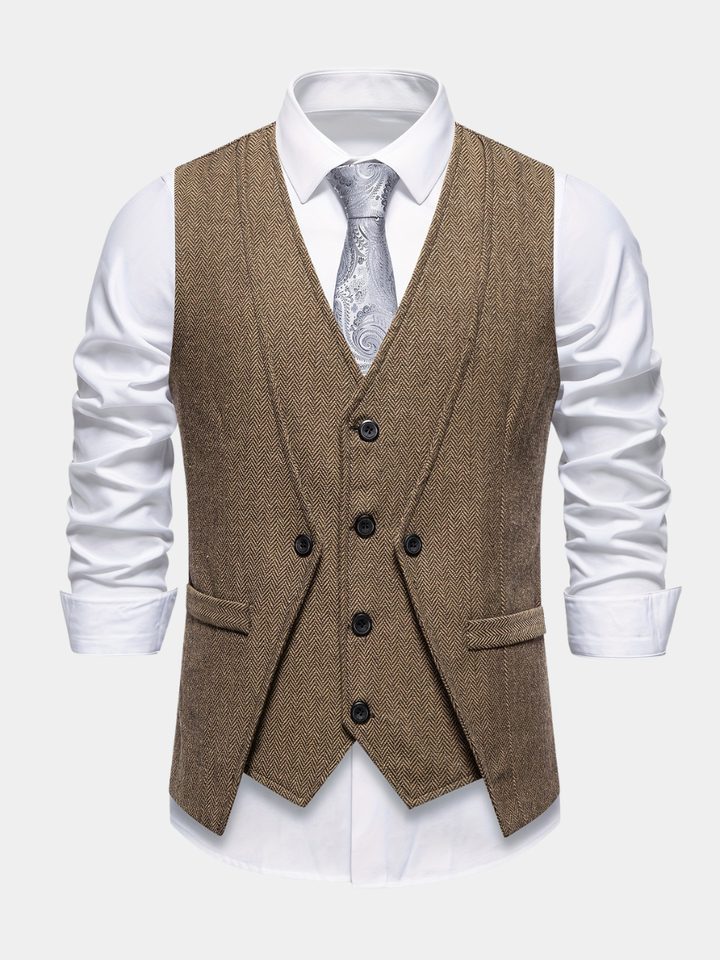 Men's Vintage Button Vest