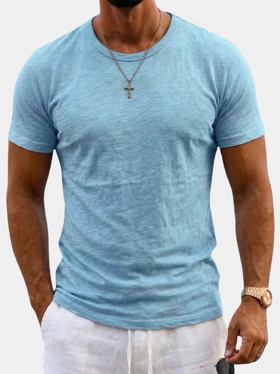 Men's Textured Cotton T-Shirt