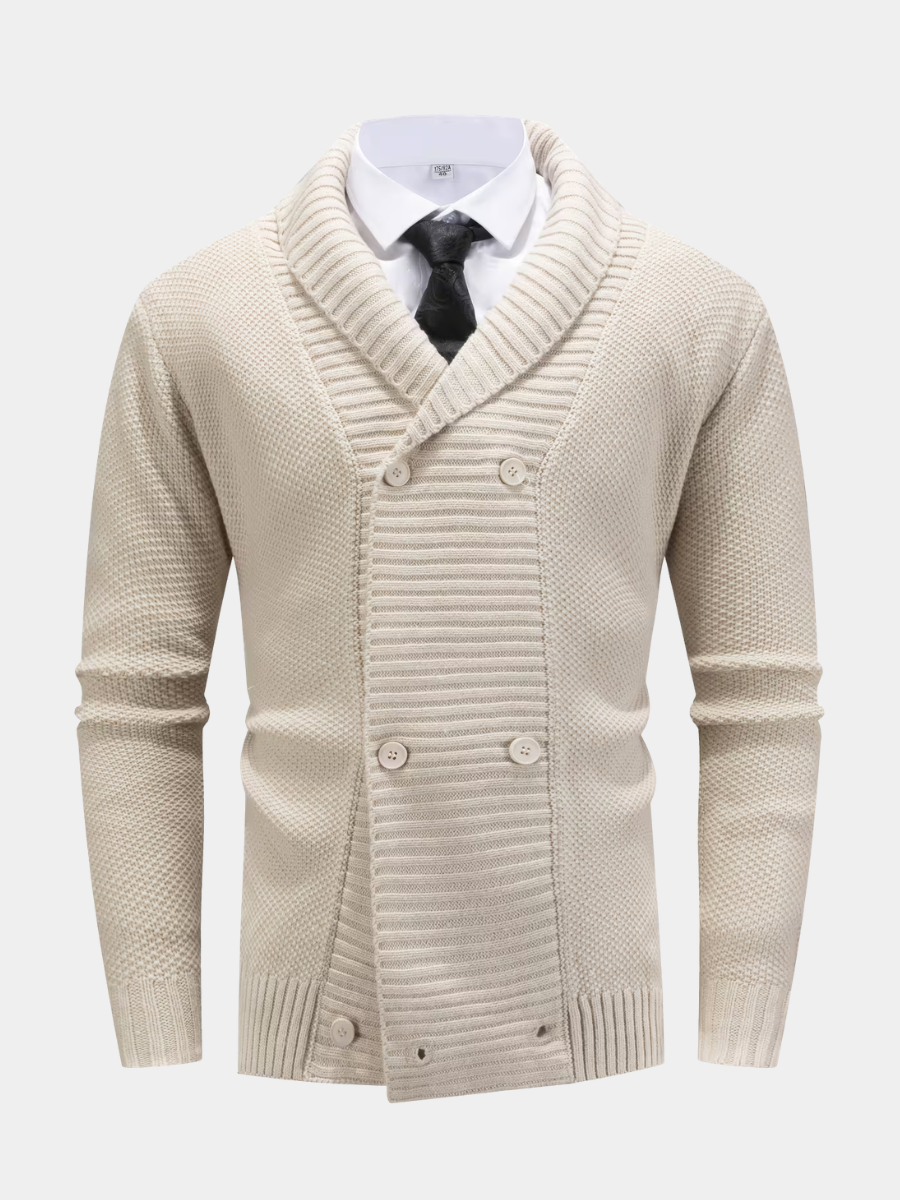 Men's Lapel Knit Sweater