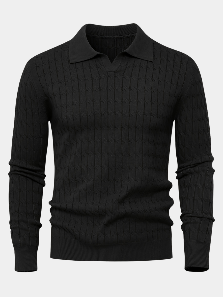 Men's Loose Polo Sweater