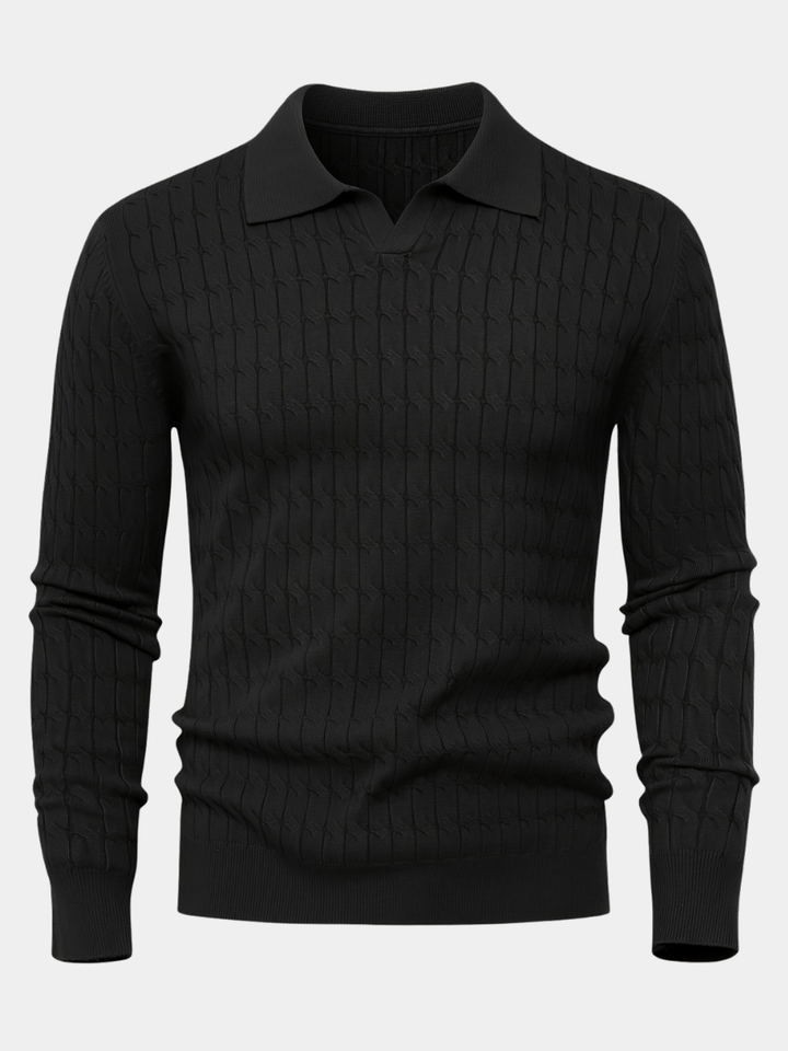 Men's Loose Polo Sweater