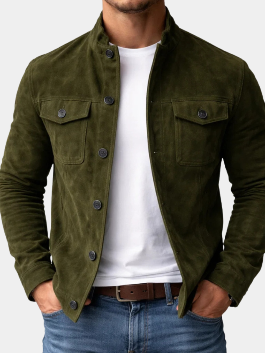 Men's Suede Shirt Jacket