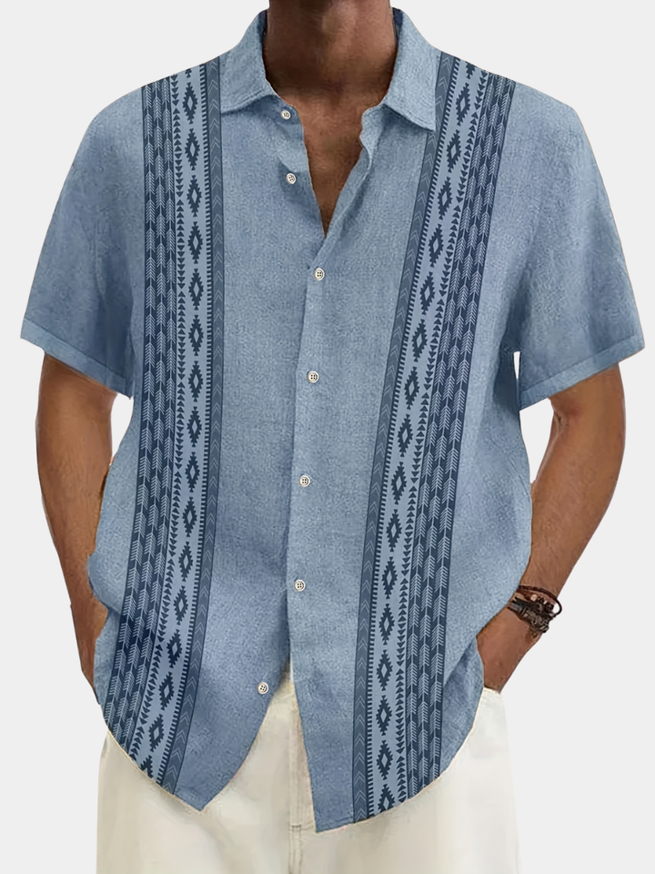 Men's Retro Print Shirt