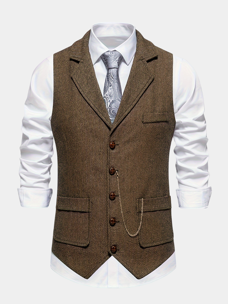 Men's Chain Lapel Vest