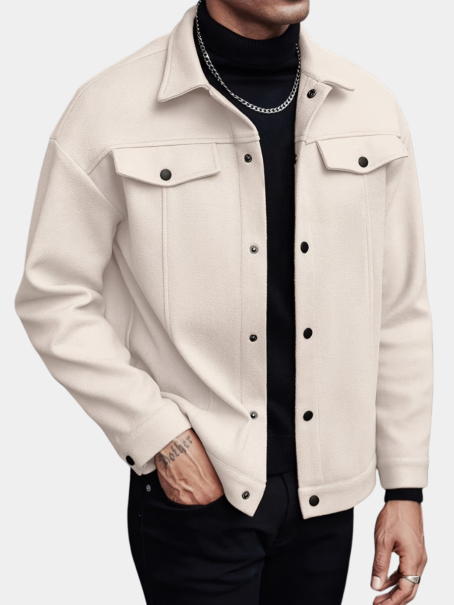 Men's Lapel Polyester Jacket