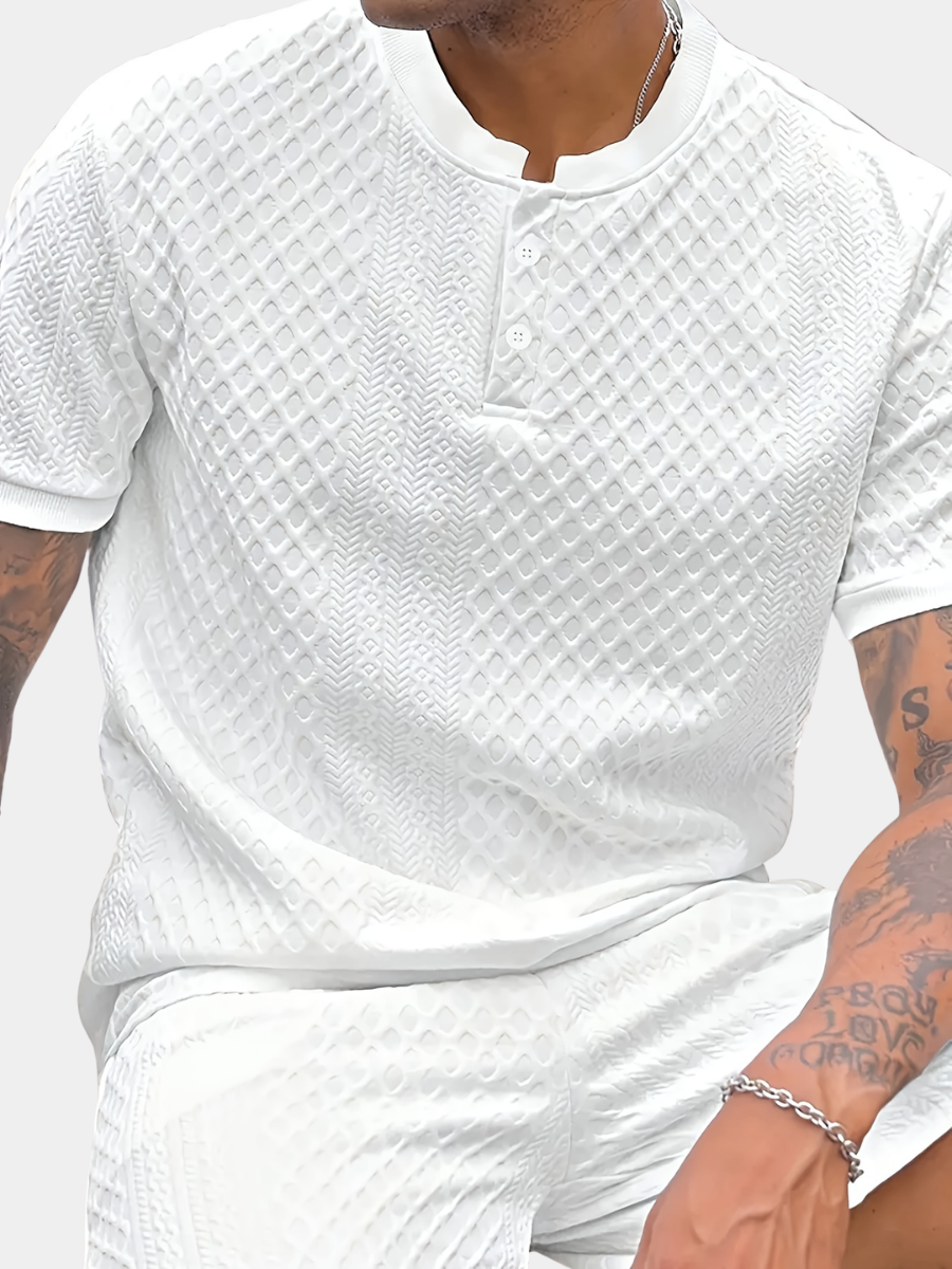 Men's Stand Collar Polo Shirt