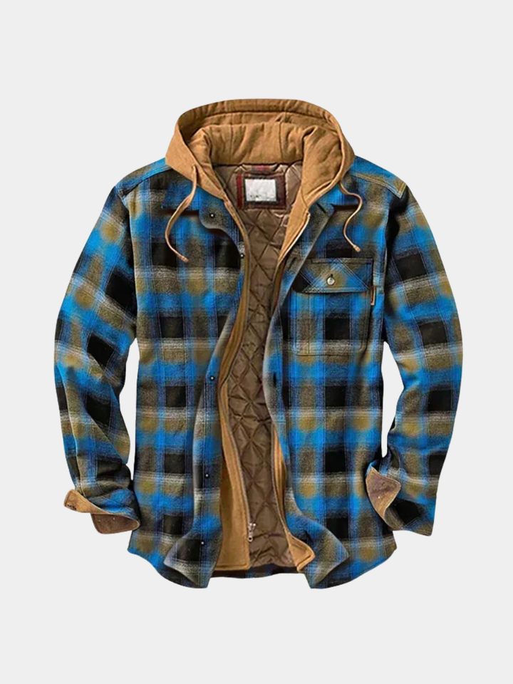 Men's Checkered Patchwork Jacket