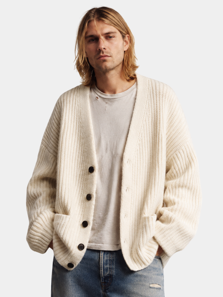 Men's Oversized V-Neck Cardigan