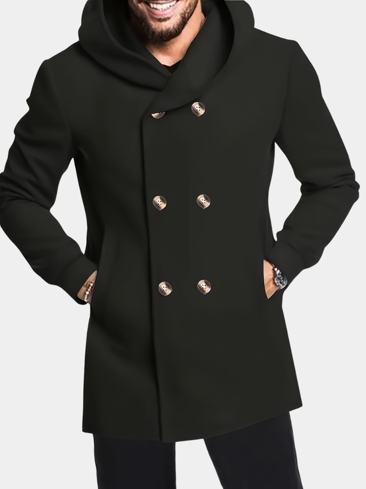 Men's Tweed Hooded Coat
