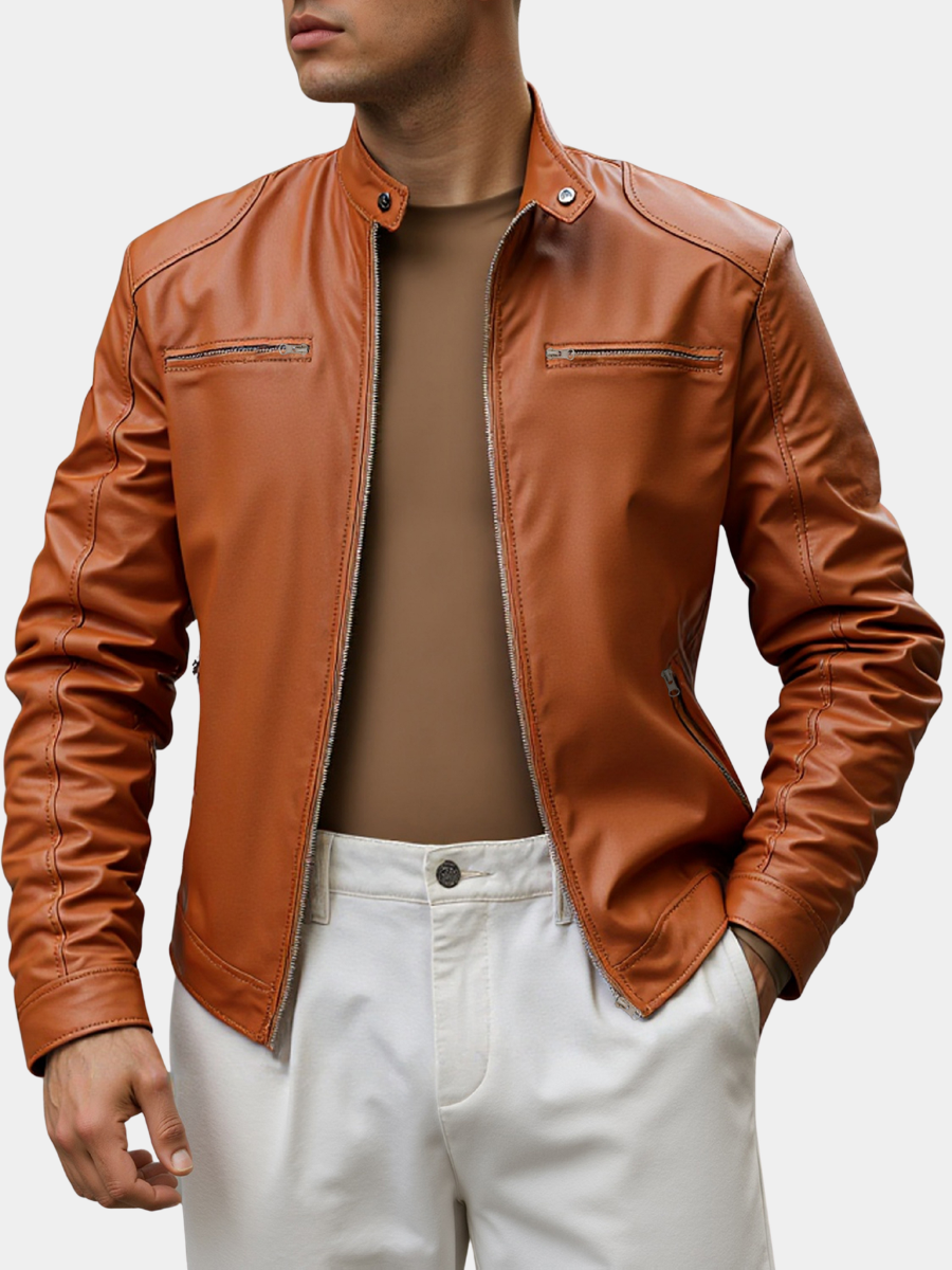 Men's Stand Collar Zip Coat