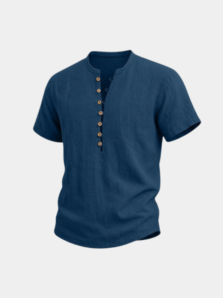 Men's Cotton Mao Collar Shirt