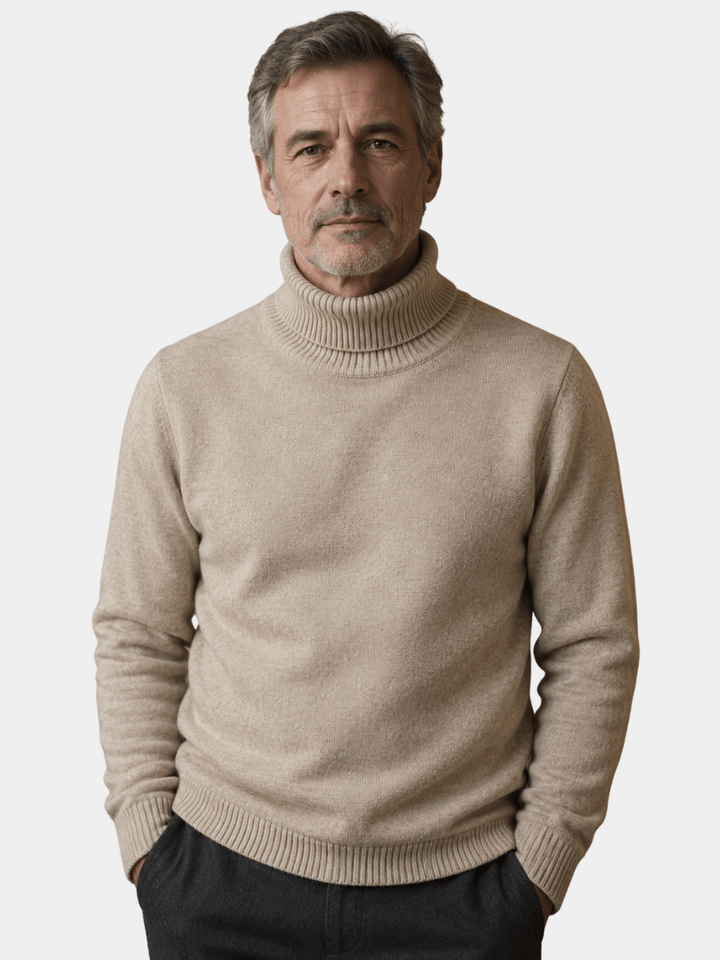 Men's Ribbed Turtleneck Sweater