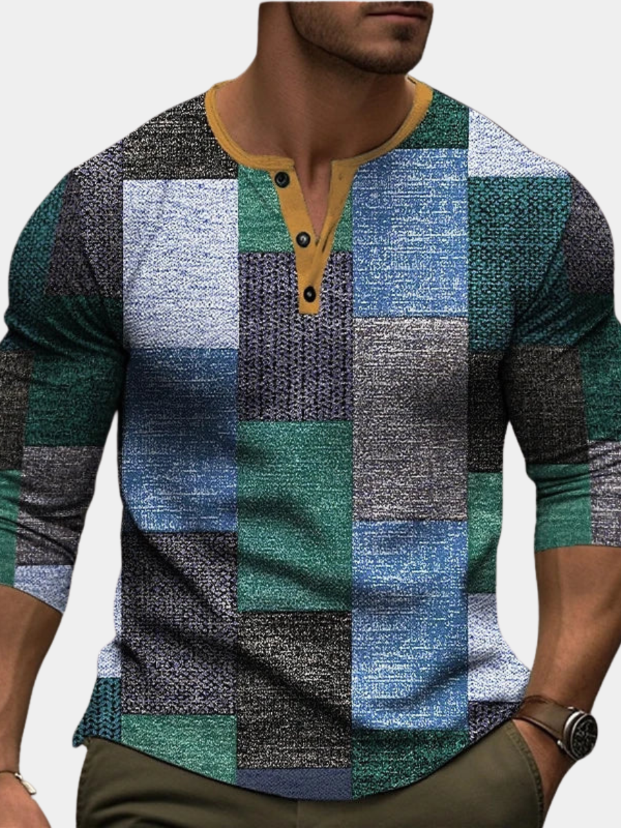 Men's 3D Printed Long Sleeve Shirt