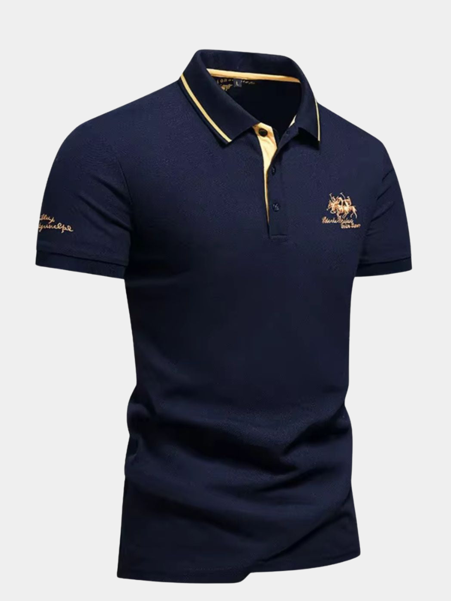 Men's Button Collar Polo Shirt