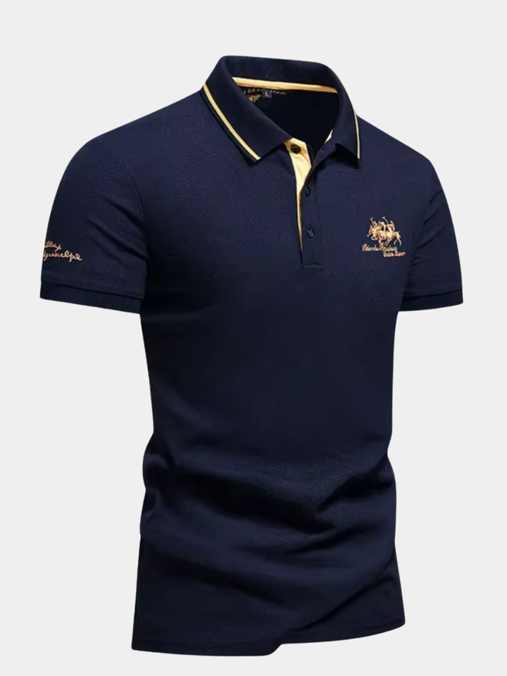 Men's Button Collar Polo Shirt