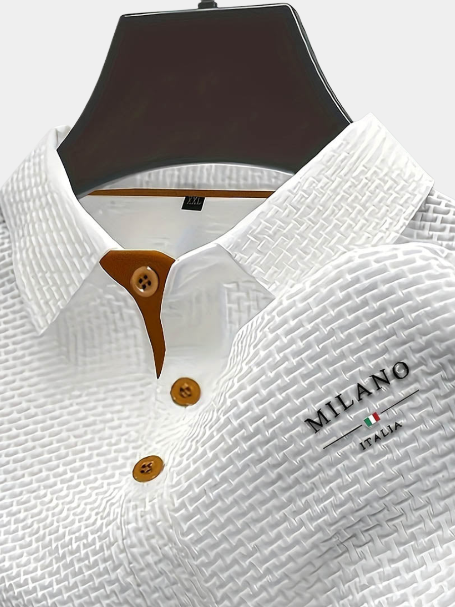 Men's Textured Polo Shirt