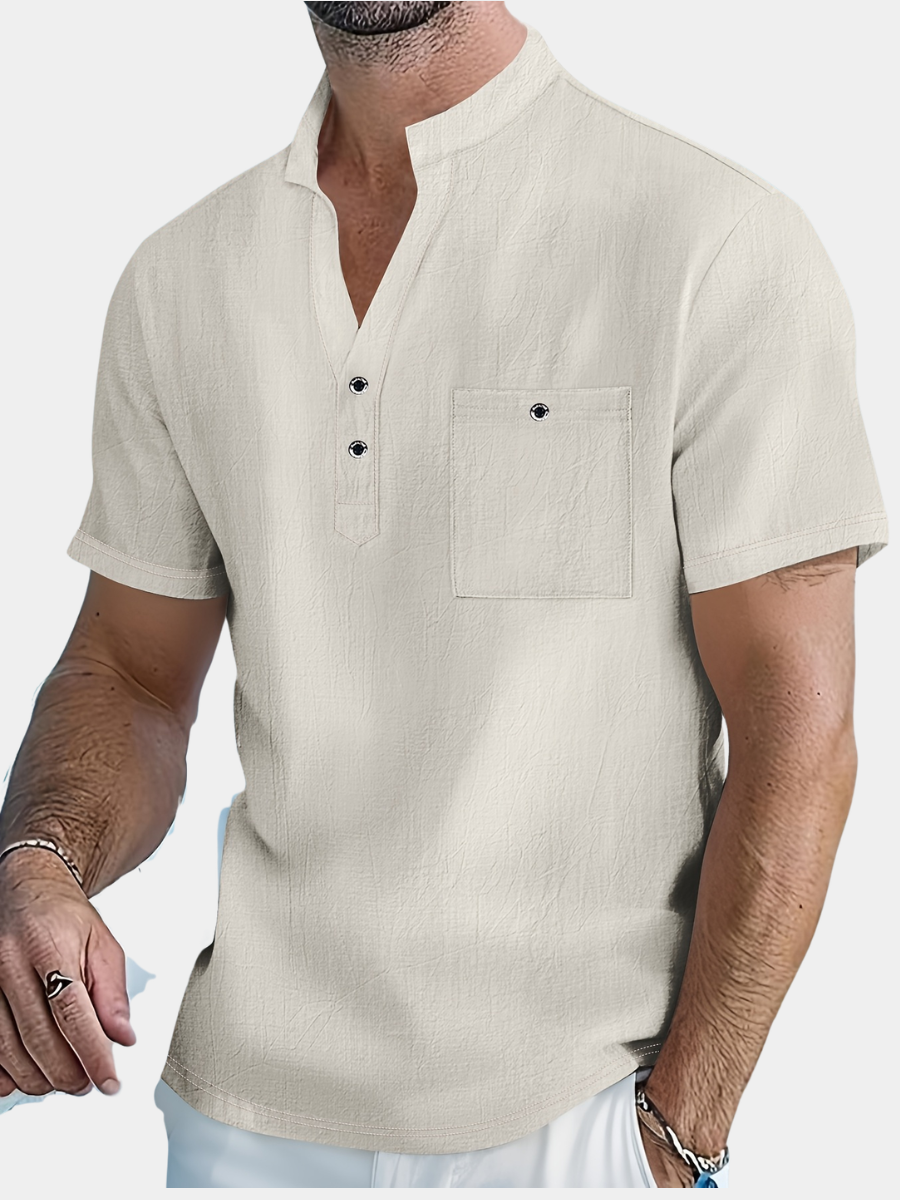 Men's Henley Cotton Shirt