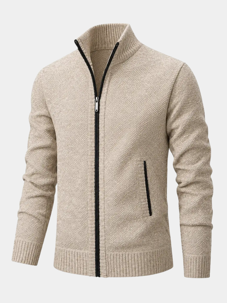 Men's Knit Zip Collar Sweater