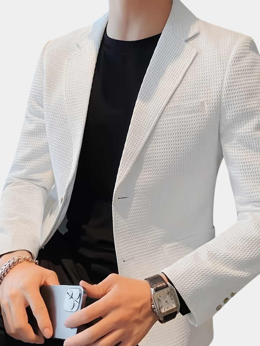 Men's Waffle Knit Blazer